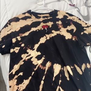Handmade bleach dye T shirt